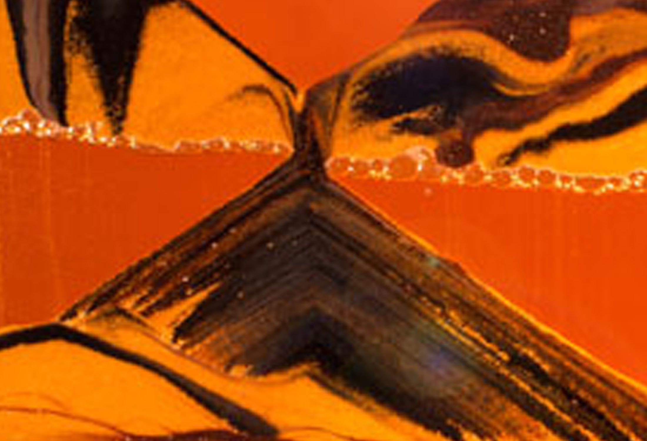 Desert Sandscape Sand Picture - Md33 Medium Black Frame (Sunset Orange) - Handmade Moving Sand Art Painting | Made in USA | Unique Desk Decor & Office Gift for Home, Office or Meditation Space | Perfect Stress Relief Toy & Zen Decoration