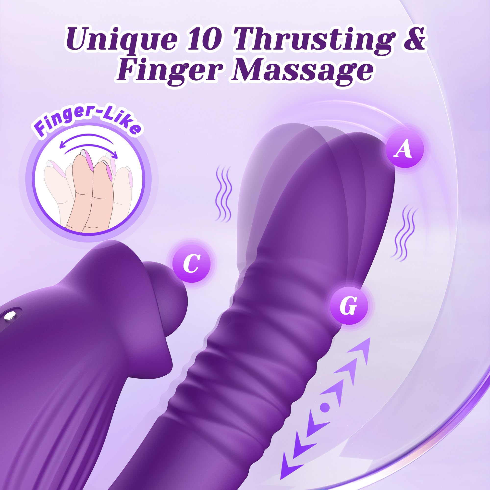 Tracy's Dog 4-in-1 G Spot Vibrator & Clitoral Stimulator for Women - 10 Thrusting, 3 Licking & 10 Vibration Modes, Adult Sex Toy for Solo Play & Couples Pleasure - Perfect for Intimate Moments & Spicing Up Relationships