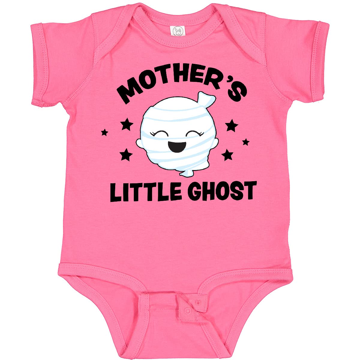 Inktastic Cute Mother's Little Ghost with Stars Baby Bodysuit - Soft Cotton Infant Onesie for Halloween & Everyday Wear - Perfect Gift for Newborns & Toddlers