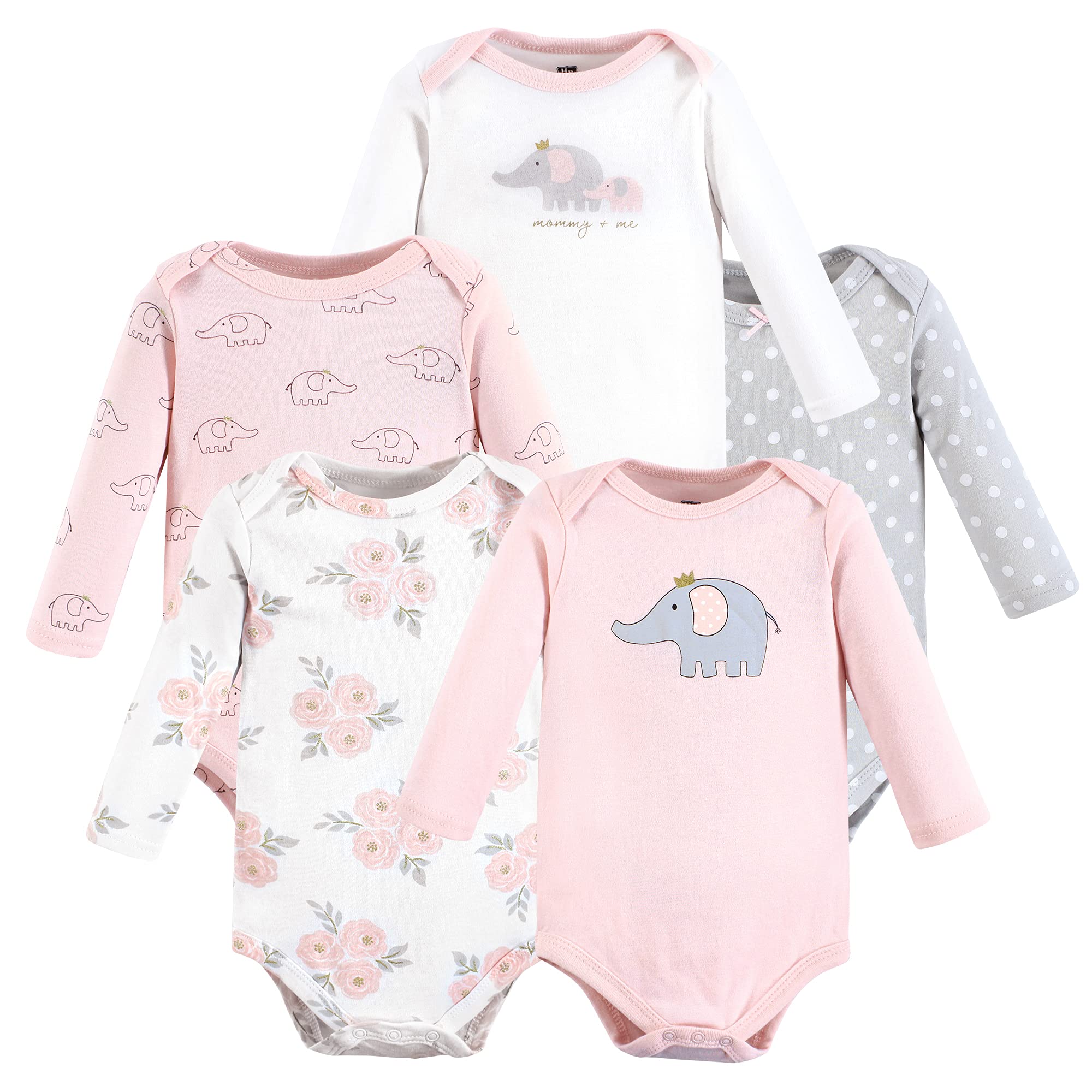 Hudson Baby Cotton Bodysuits - Unisex Long-Sleeve for Newborns