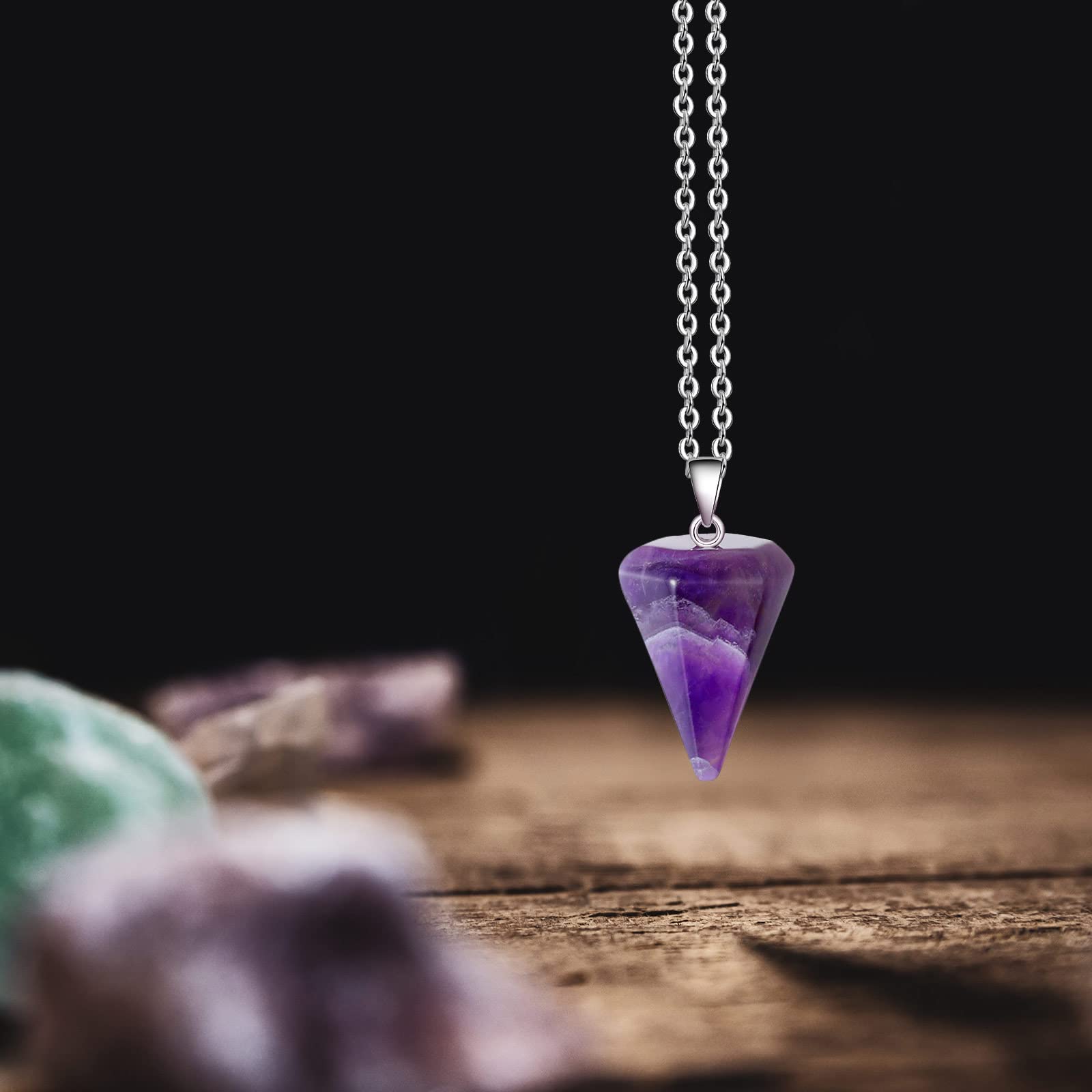 Butterfly Pendulum Board for Dowsing & Divination - Crystal Pendulum Necklace Set for Witchcraft, Altar Supplies & Metaphysical Practices - Perfect for Beginners (Ceramic Board) - Ideal for Spiritual Guidance, Energy Work & Witchcraft Rituals