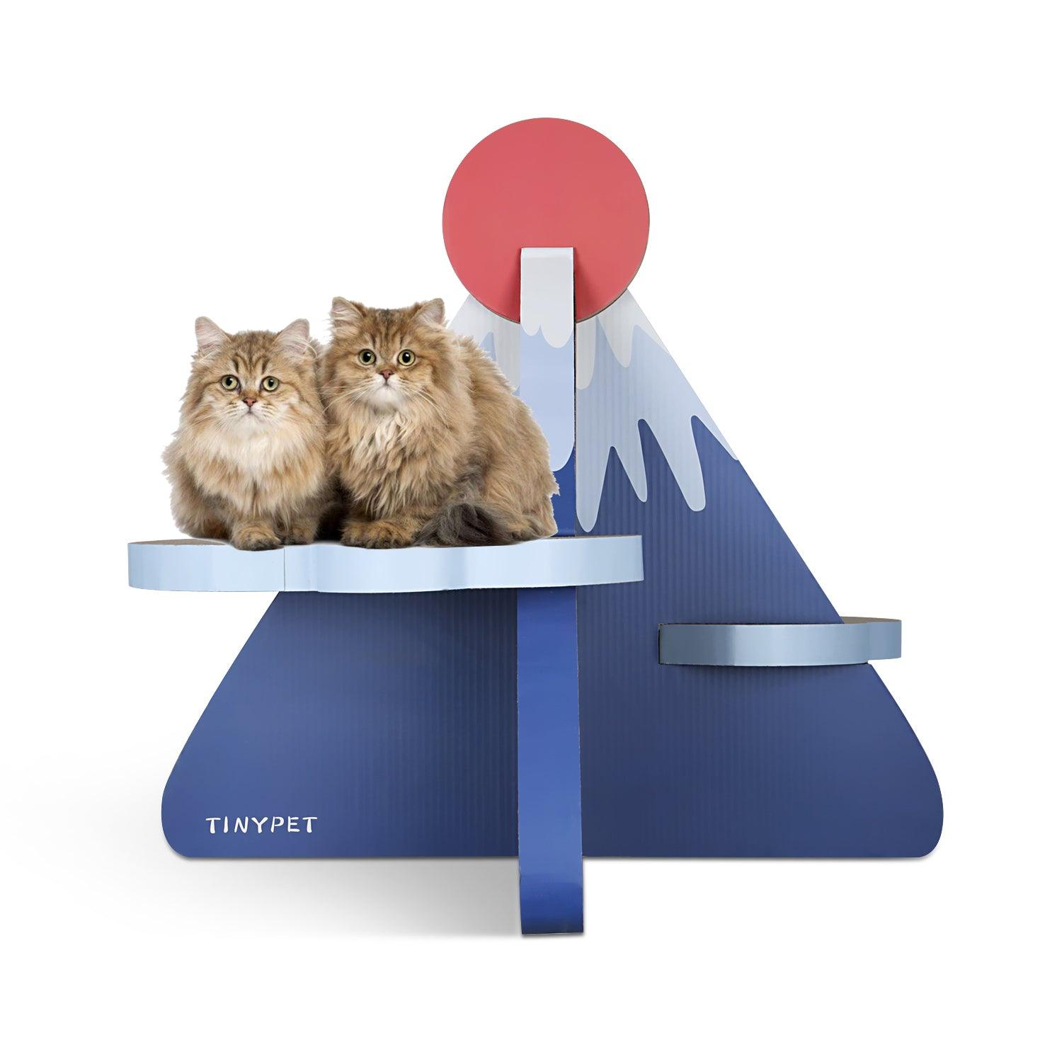 Premium Cat Scratcher Post Board - Fuji Mountain Shaped Scratching Lounge & Bed for Cats - Durable Sisal Pad Protects Furniture - Perfect for Indoor Play & Relaxation