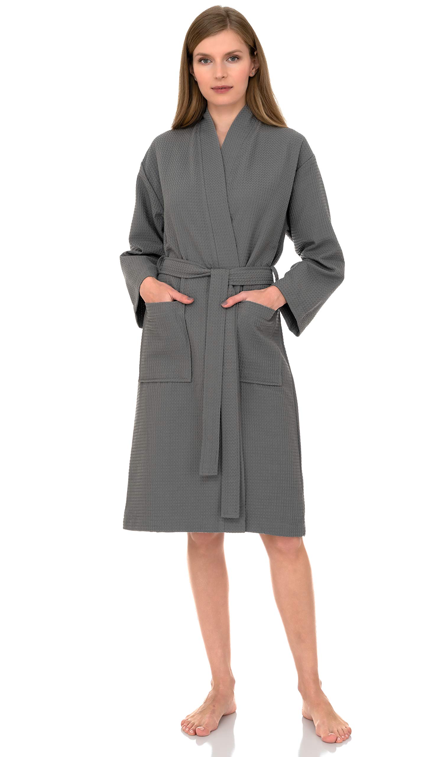 TowelSelections Women's Waffle Kimono Spa Bathrobe - Soft & Cozy Bath Robe for Women | Perfect for Spa, Relaxation & Lounging at Home