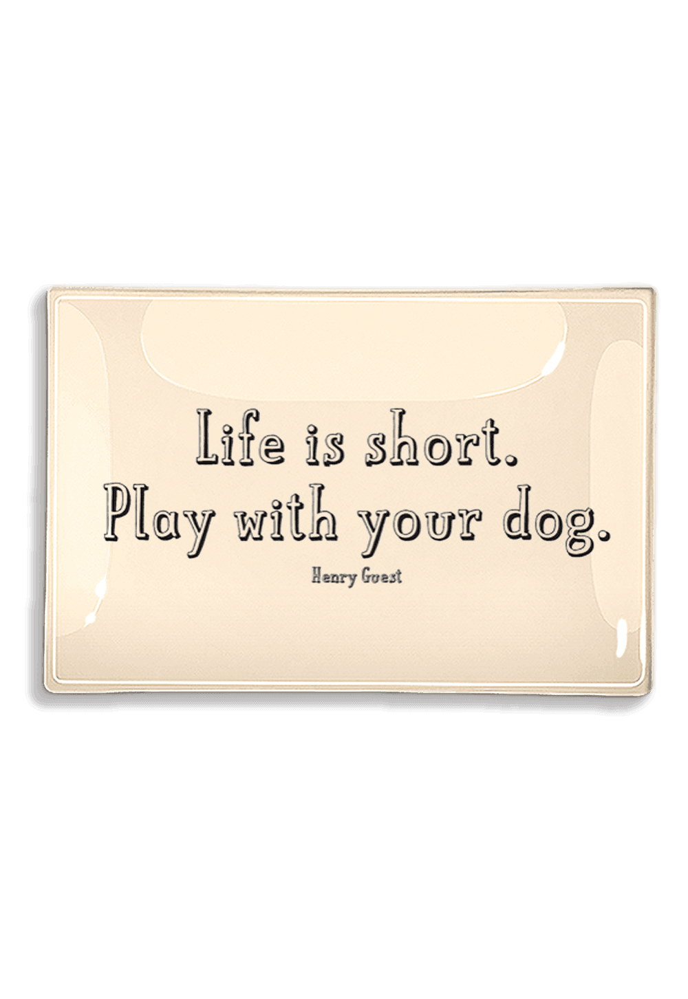 Decorative Decoupage Glass Tray for Dogs - Pet Themed Serving Tray for Treats & Snacks - Perfect for Pet Lovers & Dog Owners - Great for Parties, Gifts & Home Decor