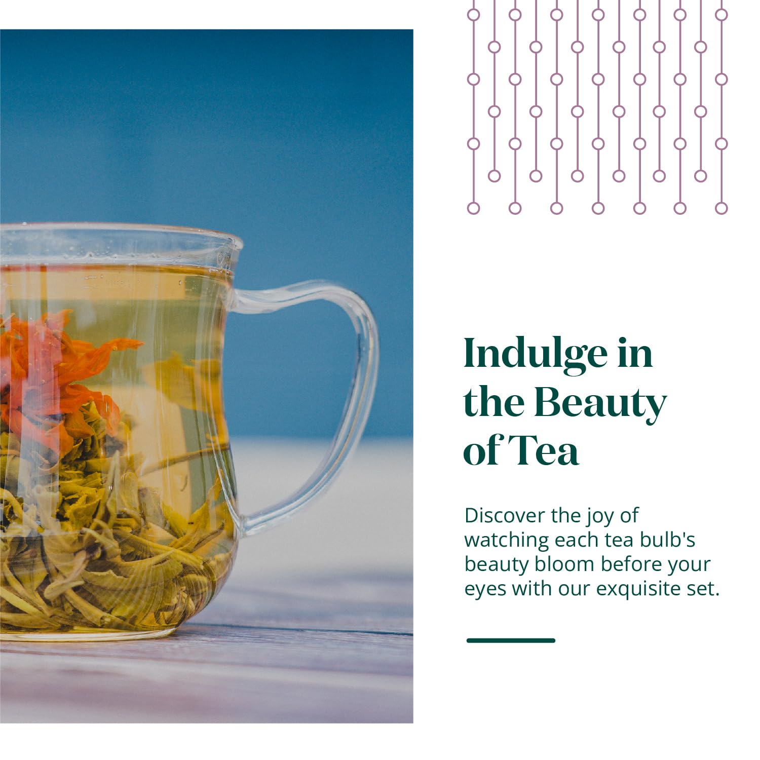 Premium Flowering Tea Gift Set with Glass Teapot - Handcrafted Blooming Tea Bulbs & Elegant Teaware - Luxury Tea Brewing Kit for Home, Office & Gifting by The Tea Makers of London - Perfect for Relaxation, Afternoon Tea & Special Occasions