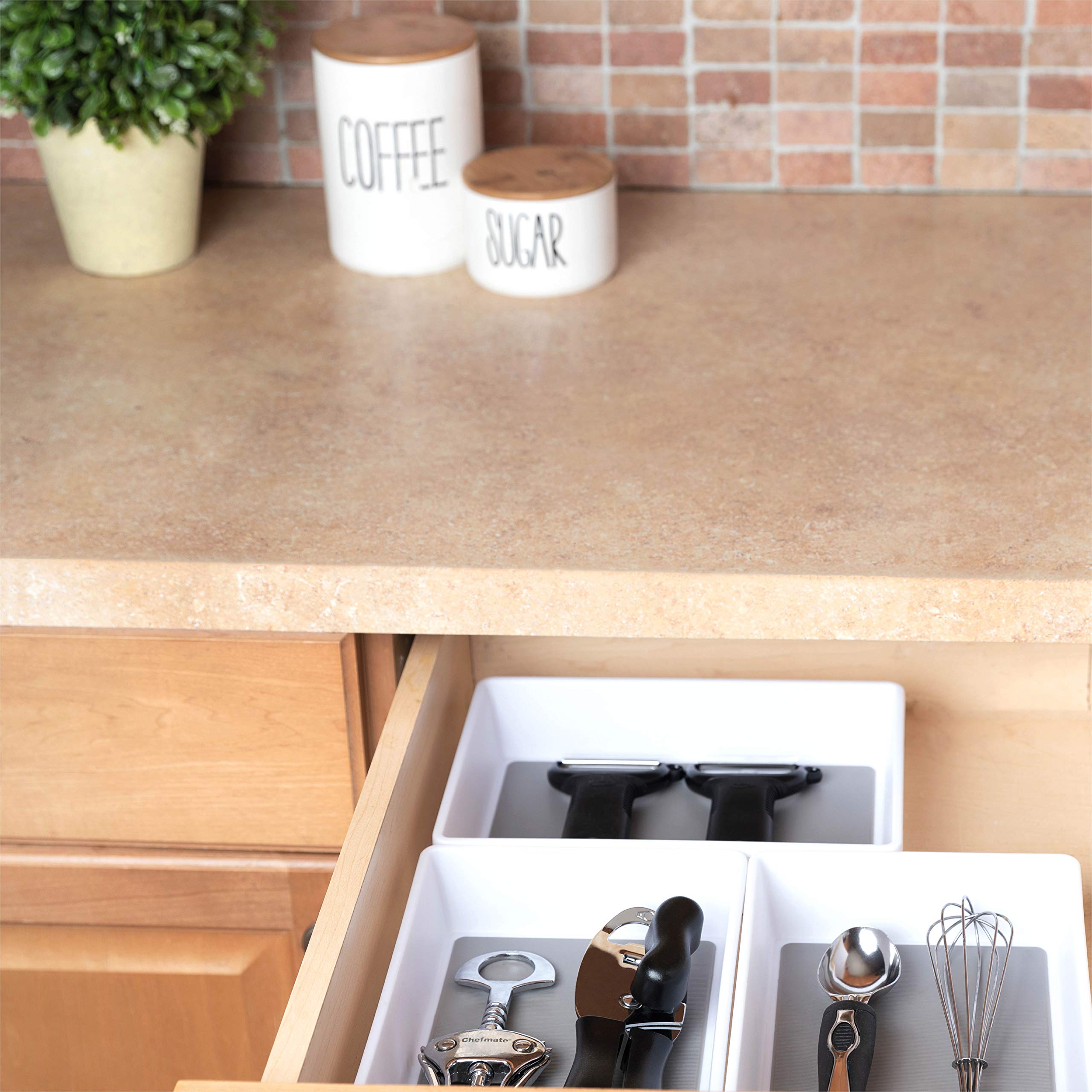 6-Piece Drawer Organizer Set for Kitchen, Office, Desk & Junk Drawers - Expandable Storage Trays for Utensils, Stationery & Small Items | Perfect for Home, Office & Dorm Organization