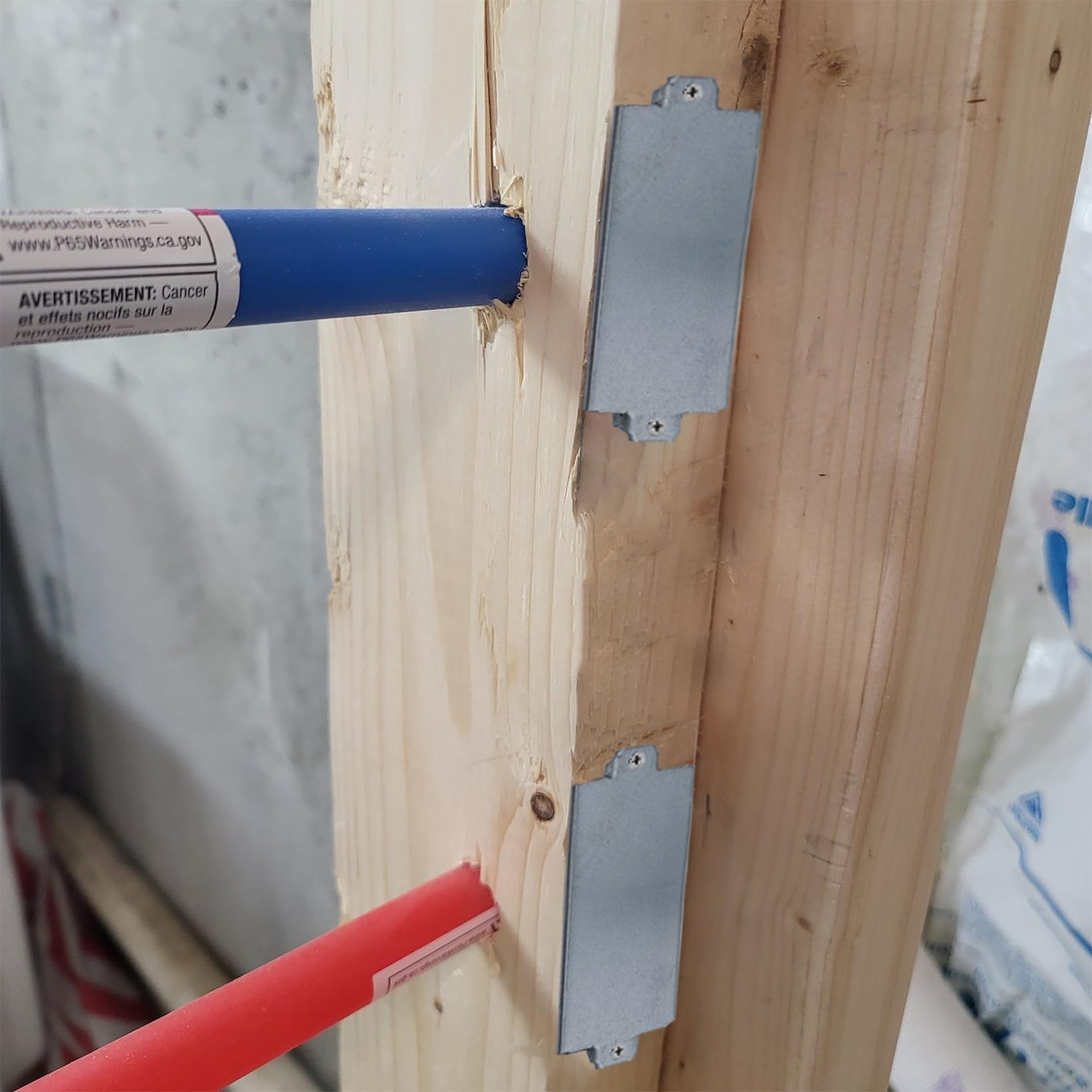 30 Pack 1.5 x 3 Inch Nail Plates for Wood Studs - Electrical Cable Protector Plates for Wiring Safety - Perfect for Home Renovation, DIY Projects, and Electrical Installations
