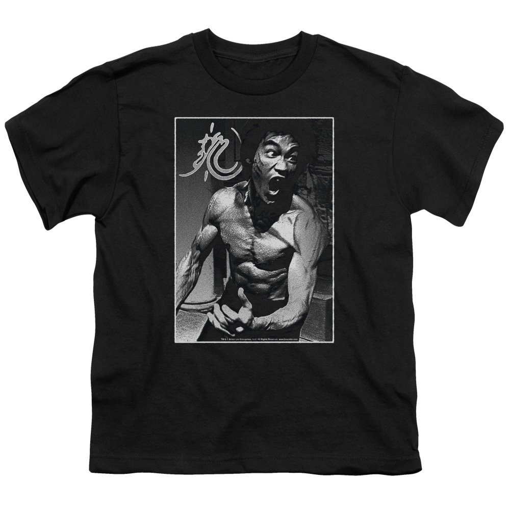 Bruce Lee Focused Rage Unisex Youth T-Shirt for Boys & Girls - Kung Fu Inspired Casual Wear for Kids & Teens
