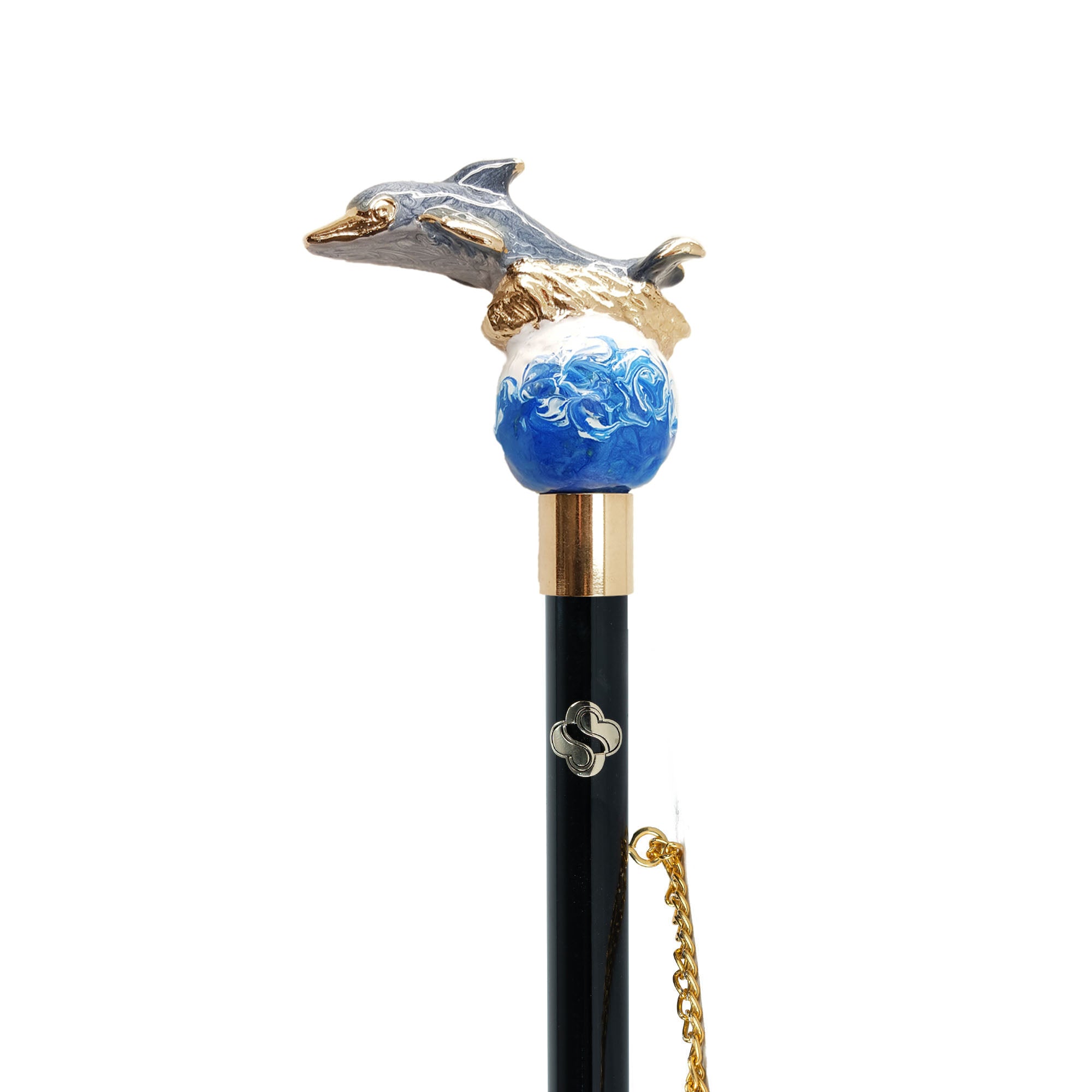 24K Gold Plated Dolphin Shoehorn - Hand Painted Luxury Shoe Accessory for Men & Women | Perfect for Gifts, Travel & Home Use