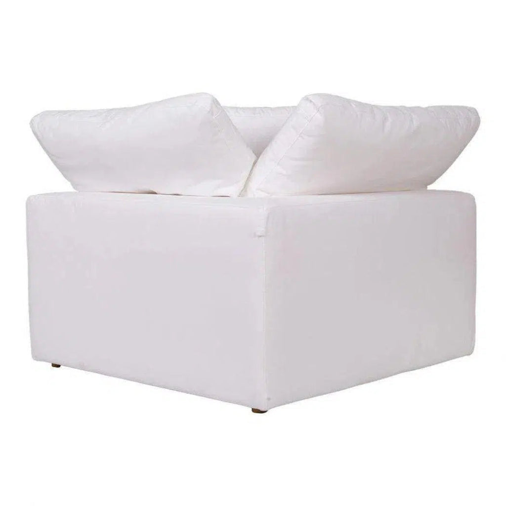 4-Piece Stain-Resistant White Modular Lounge Set - Modern Sectional Sofa for Living Room, Office, or Outdoor Patio - Easy to Clean & Durable Furniture