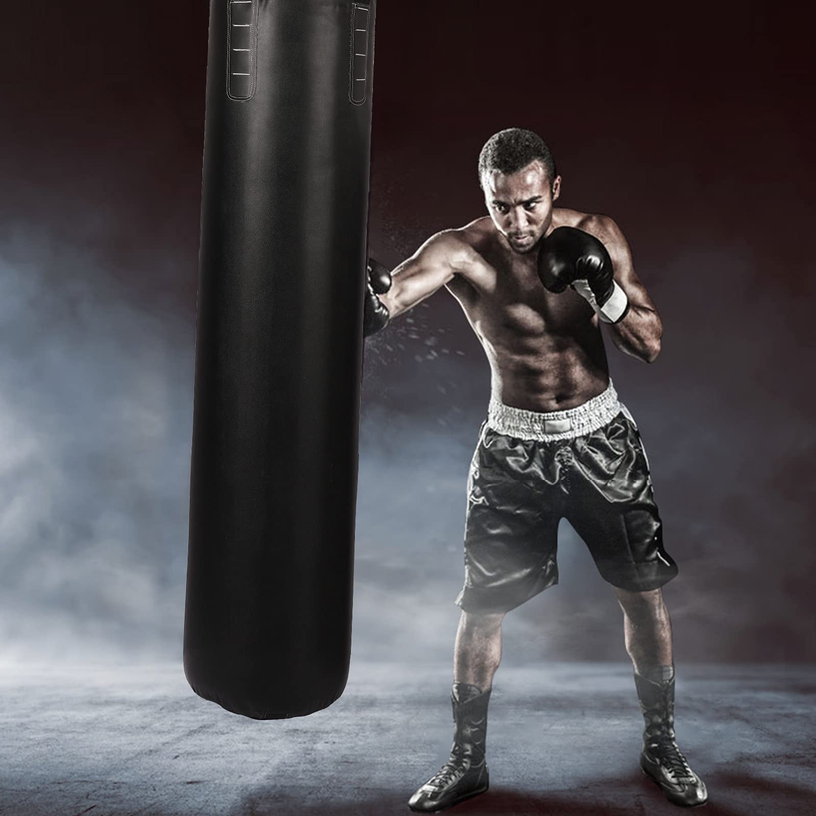 88LBS Heavy Punching Bag Set with Hanging Chain - Professional MMA, Kickboxing & Boxing Training Equipment for Home Gym, Fitness & Combat Sports