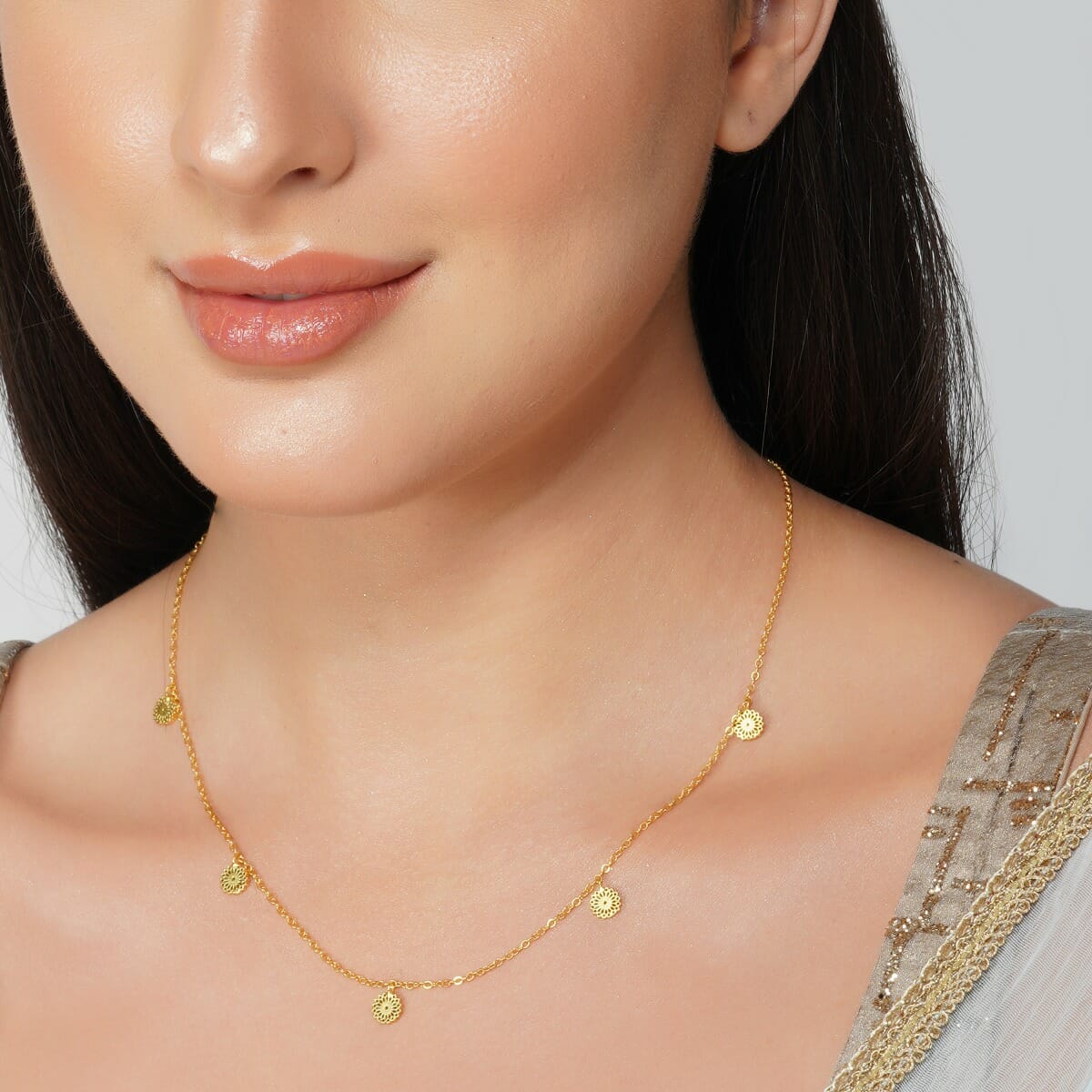 Elegant Roop Necklace for Women - Dainty Gold Plated Layering Chain Jewelry - Perfect for Everyday Wear, Date Nights & Special Occasions