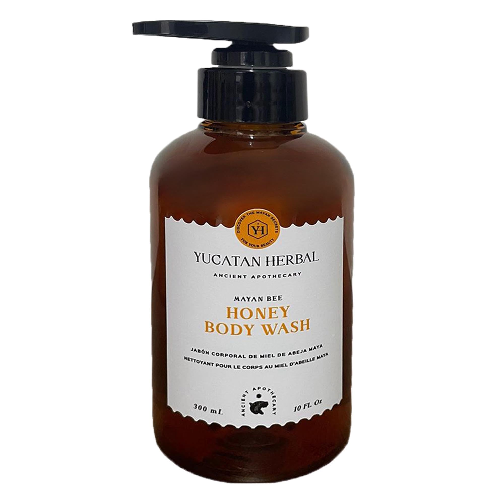 Organic Yucatan Herbal Mayan Bee Honey Body Wash - Natural Moisturizing & Antibacterial Shower Gel for Dry & Sensitive Skin - Perfect for Spa, Bath & Daily Skincare Routine