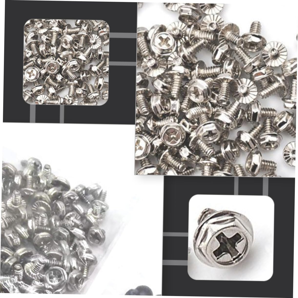 100pcs Metal Slot Screws Fastener Round Head for Computer Case - Build Your PC Fast | Perfect for PC Assembly, Case Modding & Hardware Installation