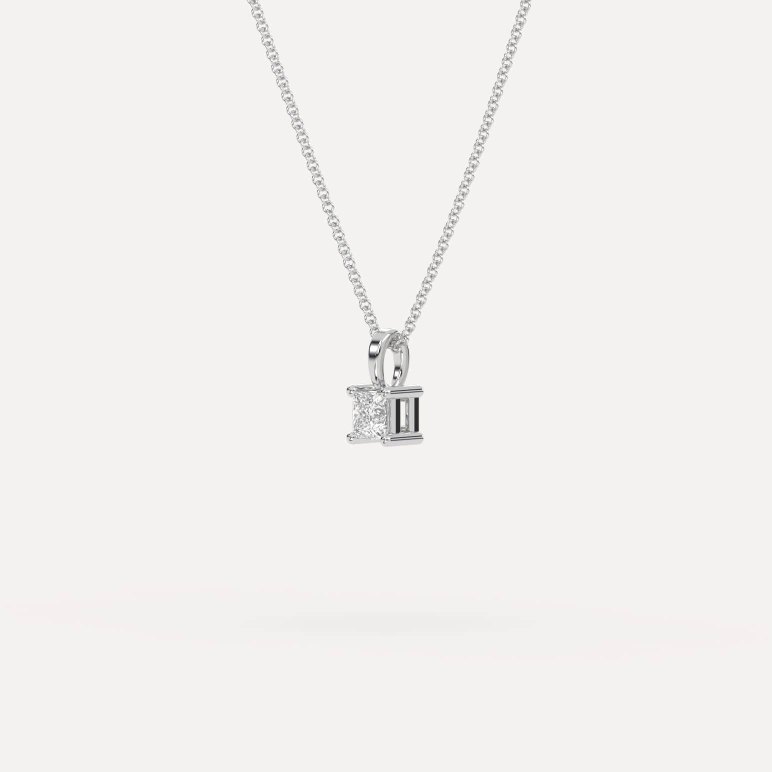 1/4 Carat Princess Cut Diamond Pendant Necklace for Women - Elegant 14K Gold Chain Jewelry Gift for Anniversary, Birthday & Special Occasions