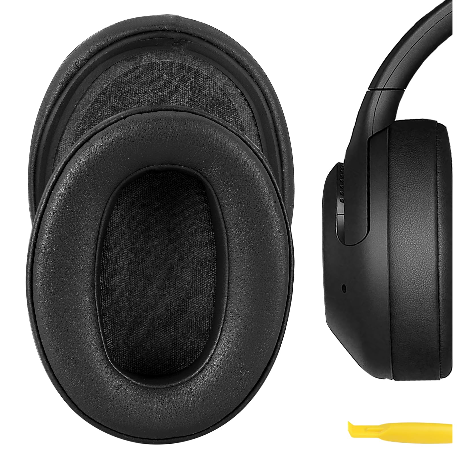 Geekria QuickFit Replacement Ear Pads for Sony WH-XB900N Headphones - Soft Memory Foam Ear Cushions (Black) - Perfect for Gaming, Music & Noise Isolation