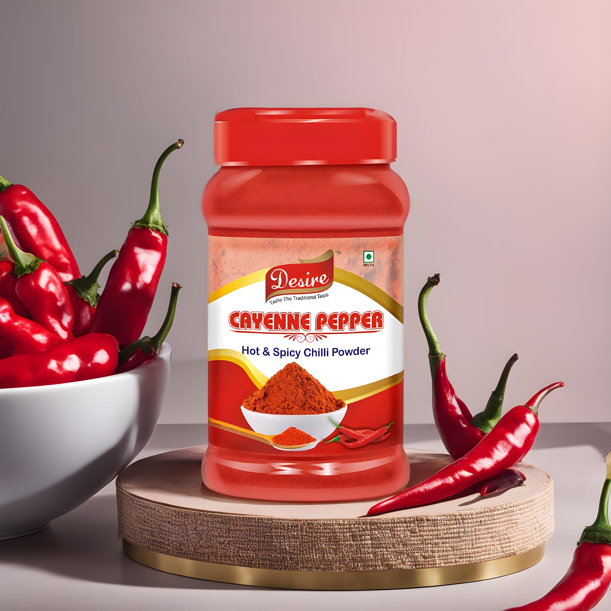 Desire Cayenne Pepper Powder 400g - Hot & Spicy Chili Powder for Cooking, Seasoning & Grilling | Perfect for BBQ, Mexican Dishes & Homemade Hot Sauce