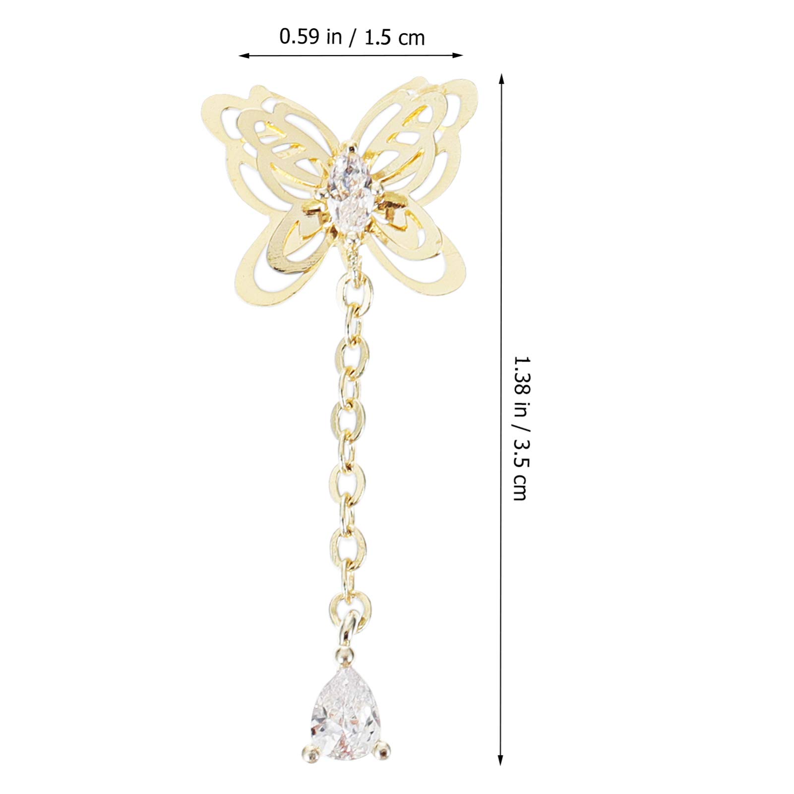 3PCS DIY Nail Art Chains - Shining Manicure Jewelry Supplies for Nail Decorations | Fashionable Nail Art Accessories for Professional & Home Manicures | Perfect for Parties, Weddings and Special Occasions