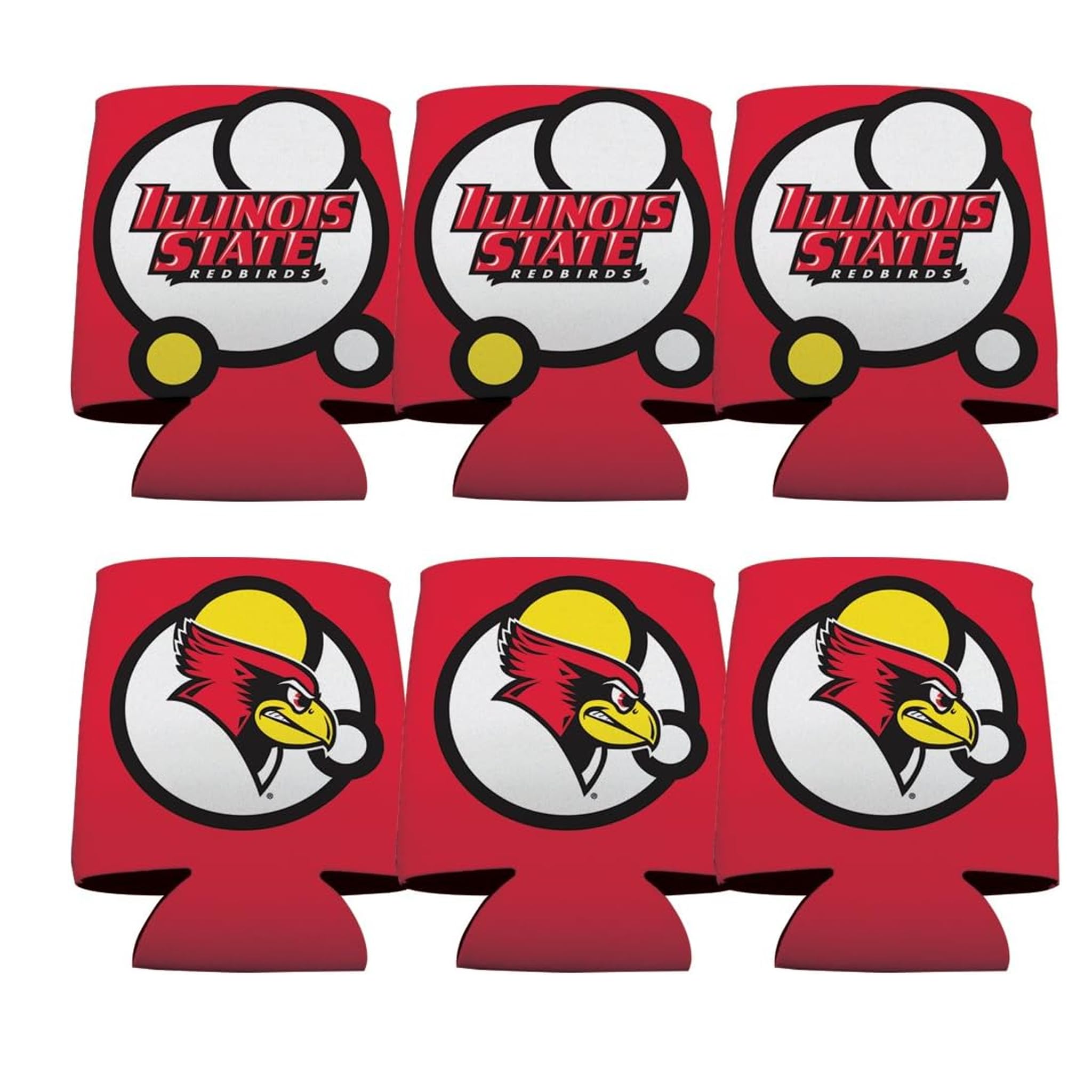 Officially Licensed Illinois State University Can Coolers - Set of 50 Insulated Beer Koozies with Bubble Design | Perfect for Tailgates, BBQs, College Parties & Game Day Events