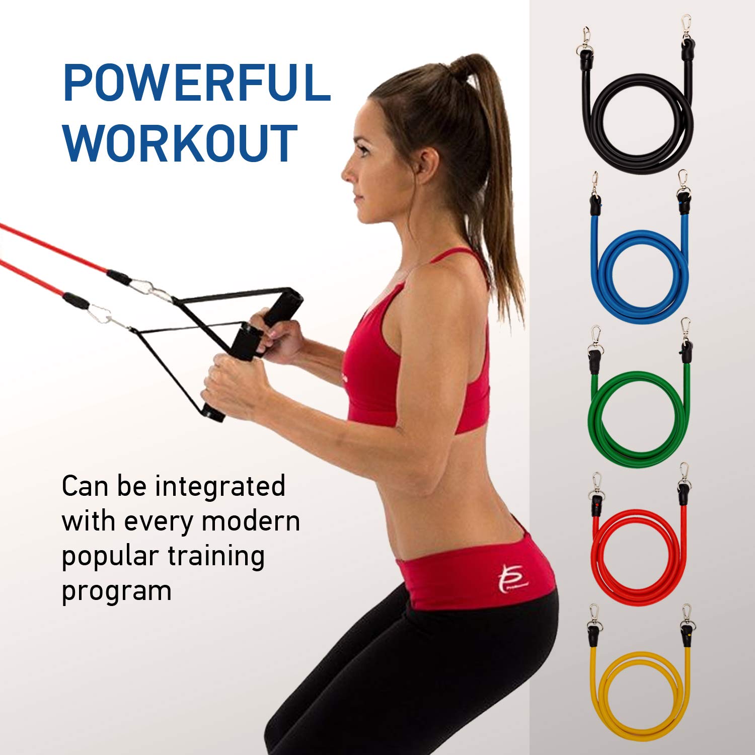 ZALU 11-Piece Resistance Bands Set for Home & Gym Workouts - 5 Exercise Loop Bands, Foam Handles, 2 Core Sliders, Door Anchor, Ankle Straps & Carry Bag - Perfect for Strength Training, Yoga, Pilates & Physical Therapy