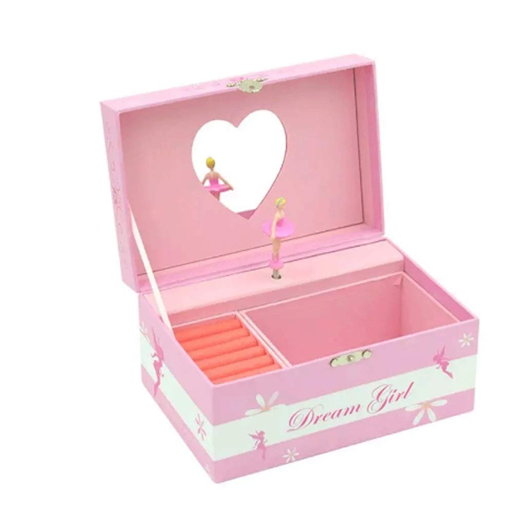 Pink Ballet Music Box - Wooden Handcrafted Gift with Mirror for Home Decor | Perfect for Birthdays, Weddings & Romantic Gifts
