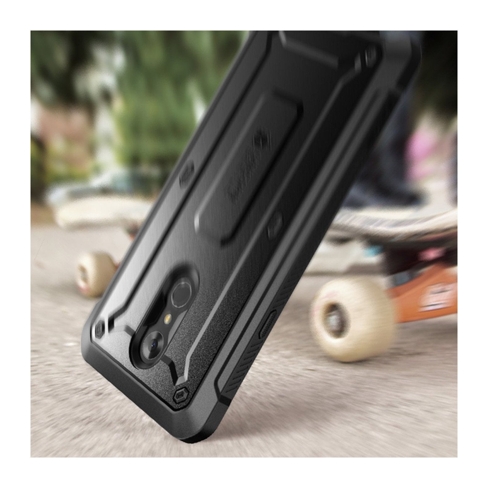 LG Stylo 4 Unicorn Beetle Pro Rugged Case with Holster - Heavy Duty Protection for Drops & Shock - Black (Perfect for Construction, Outdoor Work & Active Lifestyles)