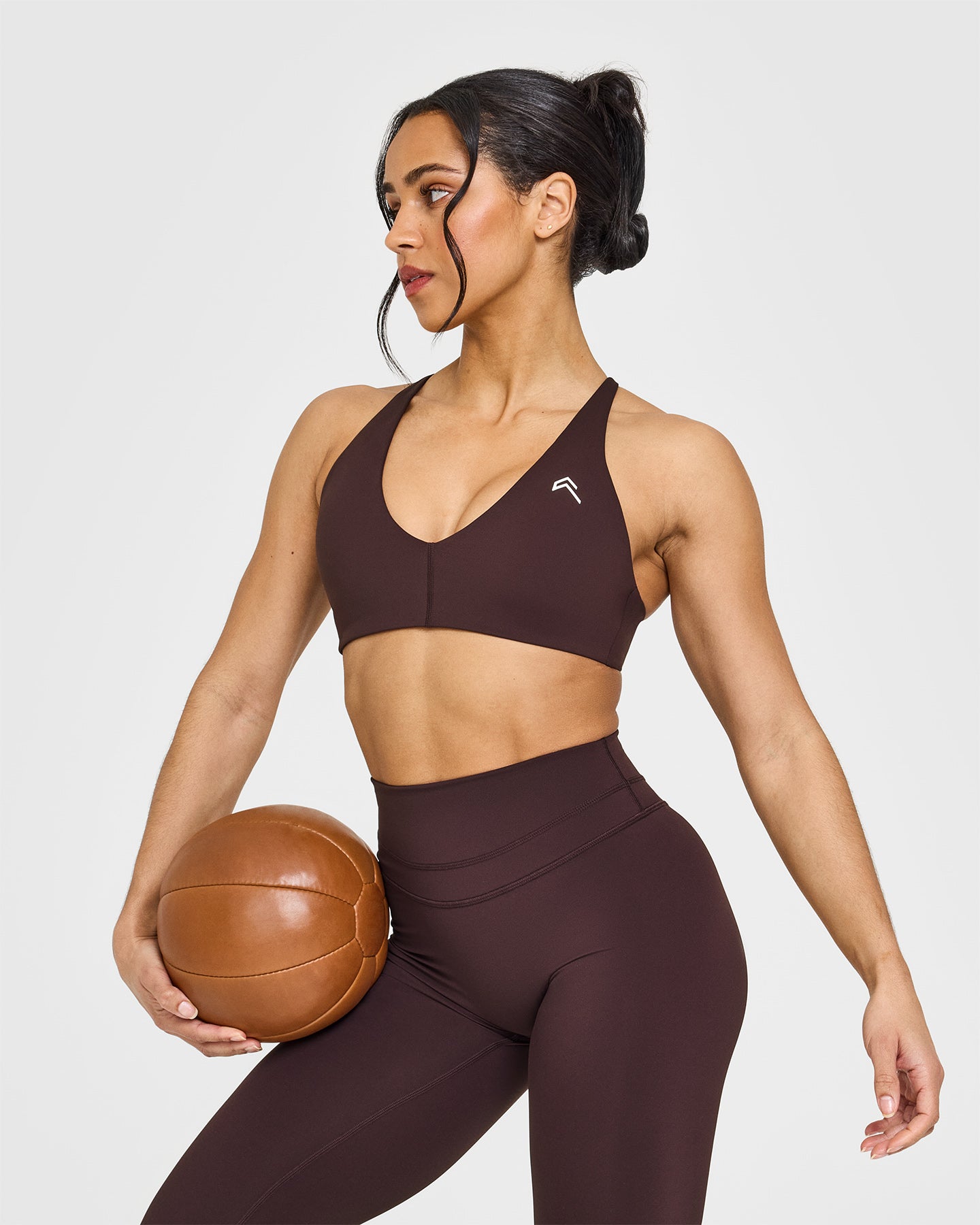 High Waisted Leggings for Women - Tummy Control Workout Yoga Pants in Plum Brown | Comfortable & Stretchy for Gym, Running, Lounge & Everyday Wear