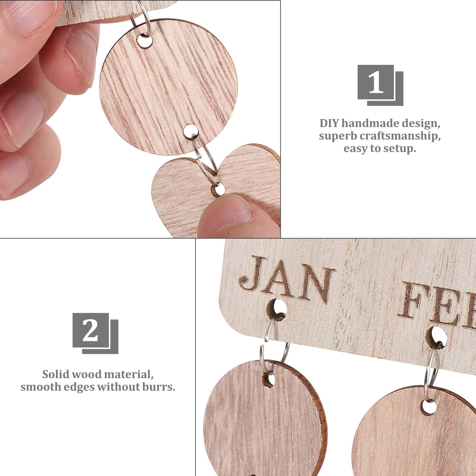 DIY Wooden Birthday Reminder Calendar Board - Handmade Wall Hanging Home Decor Plaque for Birthdays & Special Events | Perfect for Living Room, Bedroom, Office & Gift Giving