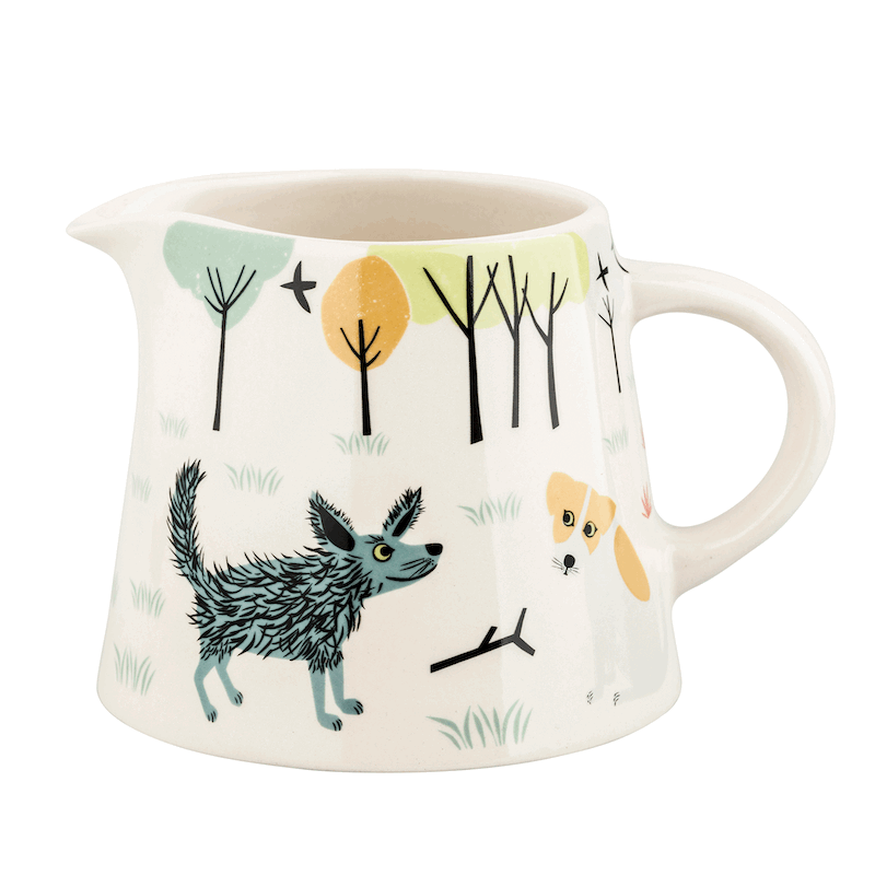Handmade Ceramic Dog Milk Jug Set of 6 - Perfect for Pet Lovers, Farmhouse Decor & Tea Parties