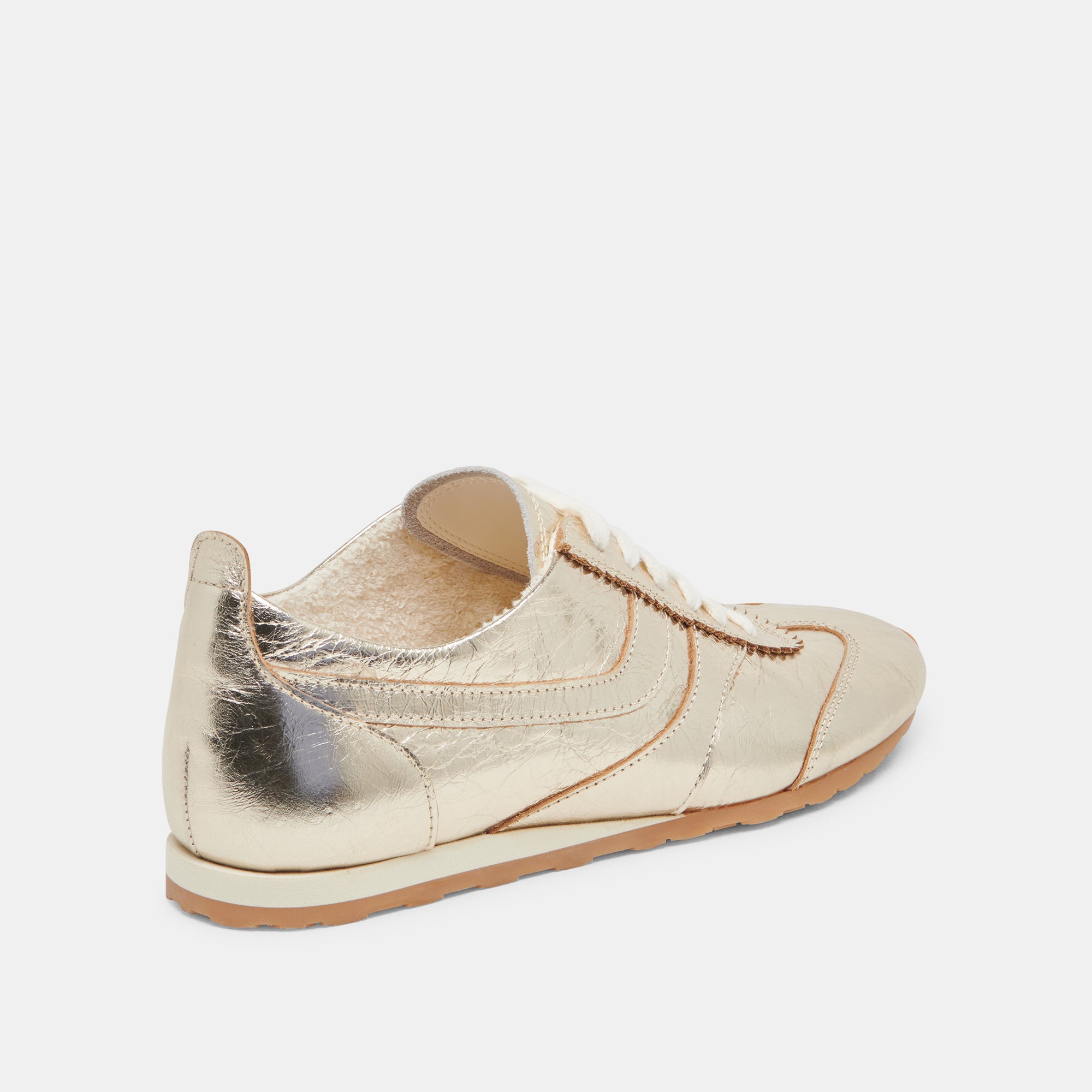 **Delany Sneakers Light Gold Crinkle Patent - Stylish & Comfortable Women's Fashion Shoes for Casual Wear & Everyday Outfits**
