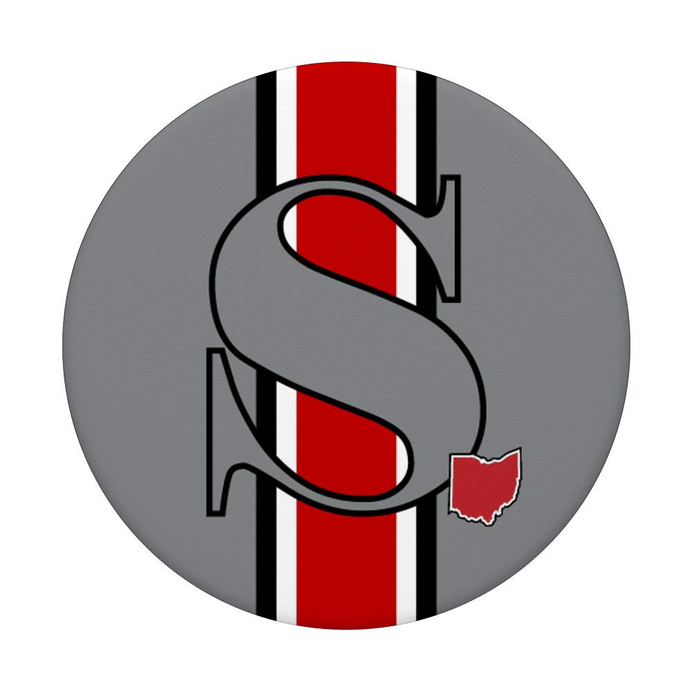 State of Ohio Letter S PopSocket PopGrip: Swappable Phone & Tablet Grip for Secure Hold, Stand, and Custom Style | Perfect for Travel, Work, and Everyday Use