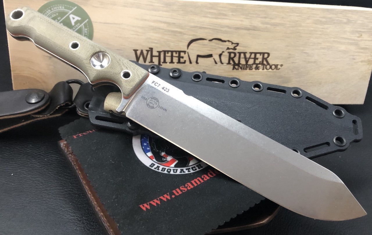 White River Knives Firecraft FC 7 S35VN Survival Knife - Premium Outdoor Camping, Hunting, and Bushcraft Knife for Wilderness Adventures