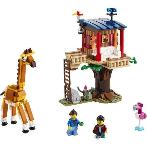 LEGO 31116 Creator 3-in-1 Safari Tree House Building Toy Set with Boat, Airplane & Savanna Animal Minifigures - Creative Construction Playset for Kids, Perfect for Imaginative Play and Safari Adventures