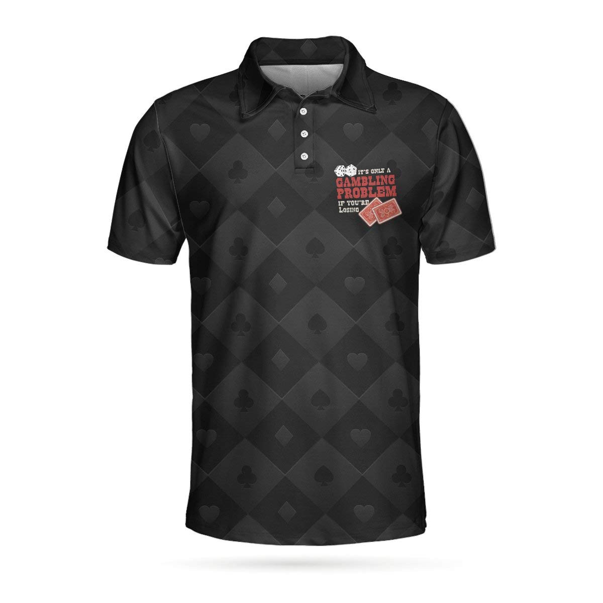 HYPERFAVOR Men's Smart Casino-Themed Polo Shirts - Short Sleeve Poker Shirt for Men | Perfect for Casino Nights, Poker Parties & Casual Wear