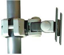 DP55W White LCD Monitor Pole-Mount VESA Bracket - Compatible with 1.25-2.5 Inch Diameter Poles - Perfect for Digital Signage, Kiosks, and Retail Displays