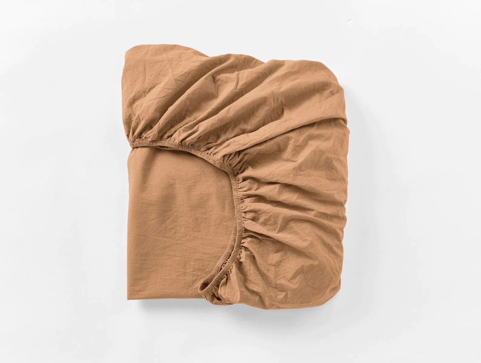 Organic Crinkled Percale Fitted Sheet - Queen Size, 100% Organic Cotton, Wrinkle-Resistant & Breathable - Perfect for Eco-Friendly Bedrooms & Sustainable Home Decor