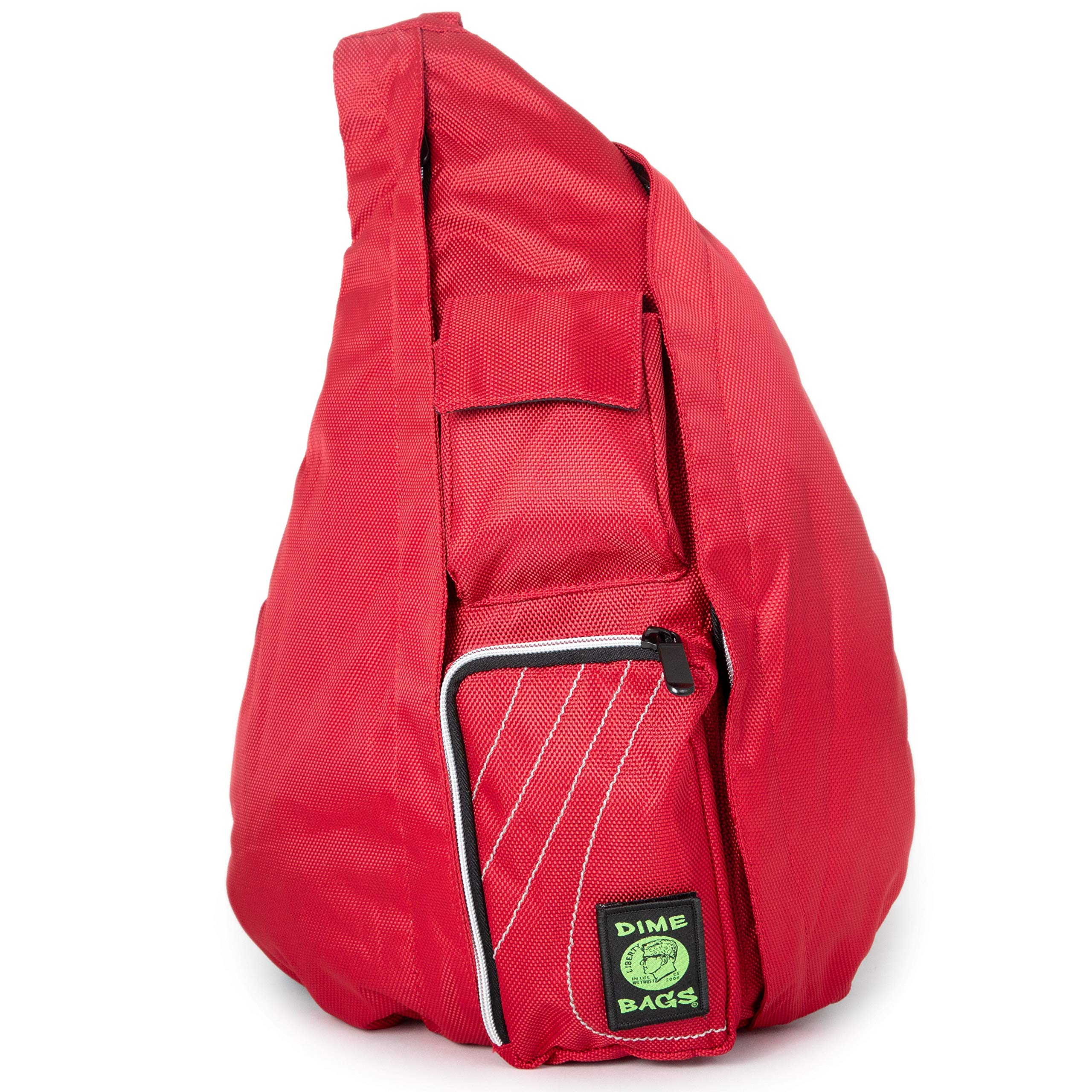 DIME BAGS - Premium Crossbody Sling Bag with Adjustable Shoulder Strap, Lightweight Travel Backpack for Women & Men (Crimson Red) - Perfect for Daily Commute, Gym, Shopping & Outdoor Activities