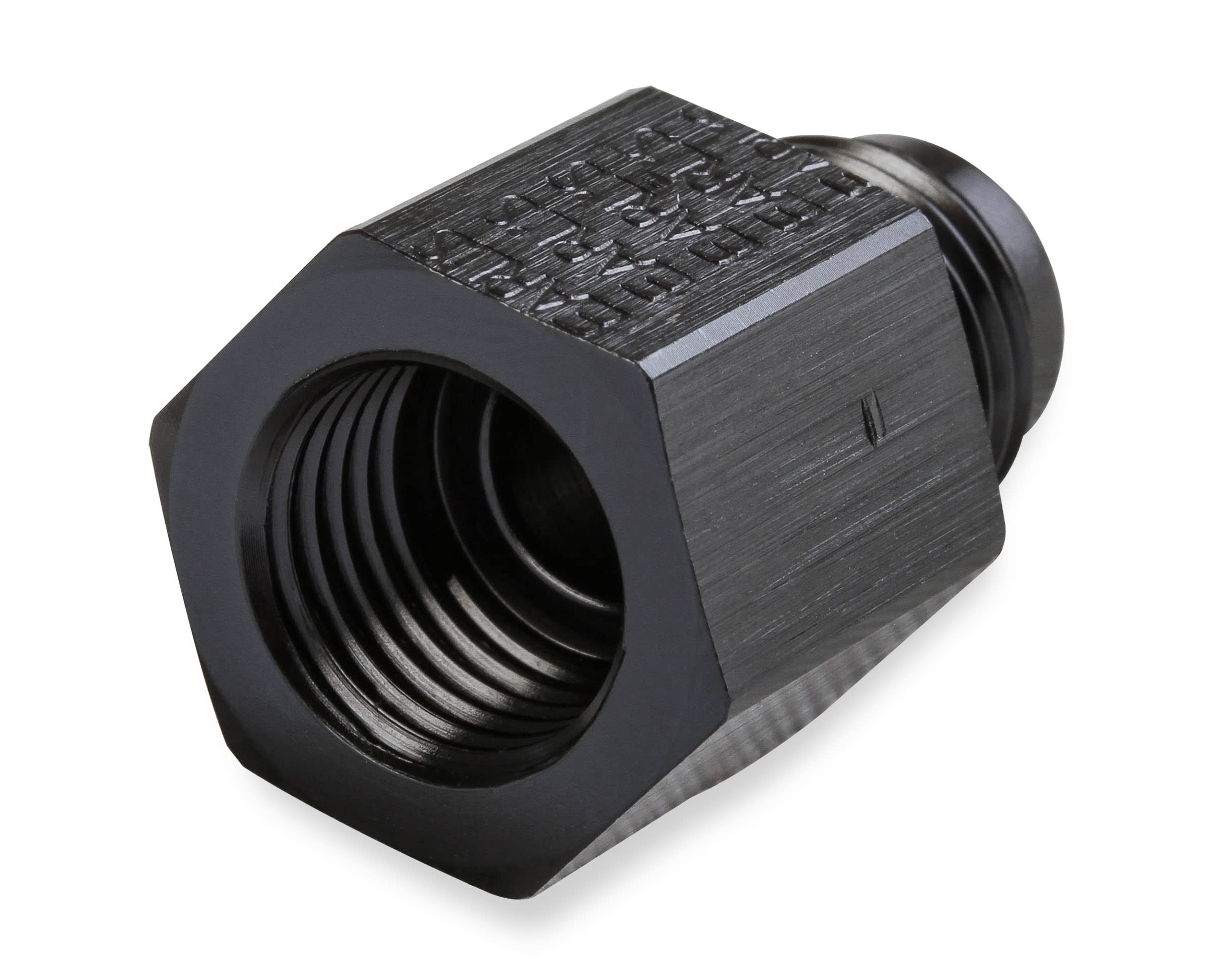 Earl's Female 14mm x 1.5 Saginaw Black Power Steering Fitting - Perfect for GM, Chevy, and Ford Performance Upgrades