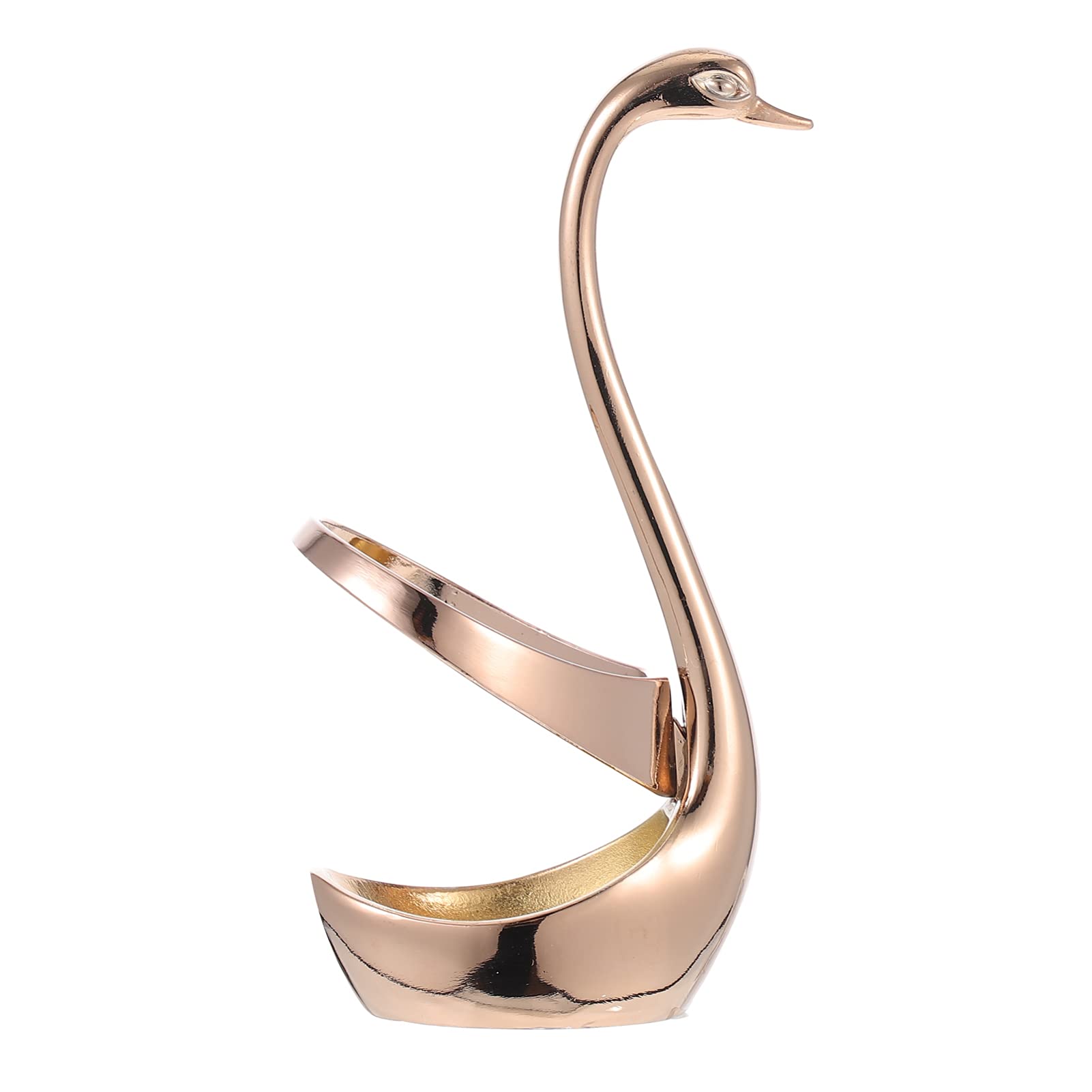 Elegant Stainless Steel Swan Spoon Rest & Table Decor - Rose Gold Coffee Spoon Holder, Fruit Fork Stand, Dessert Spoon Rest for Dining Table, Kitchen, Party, Wedding Decor