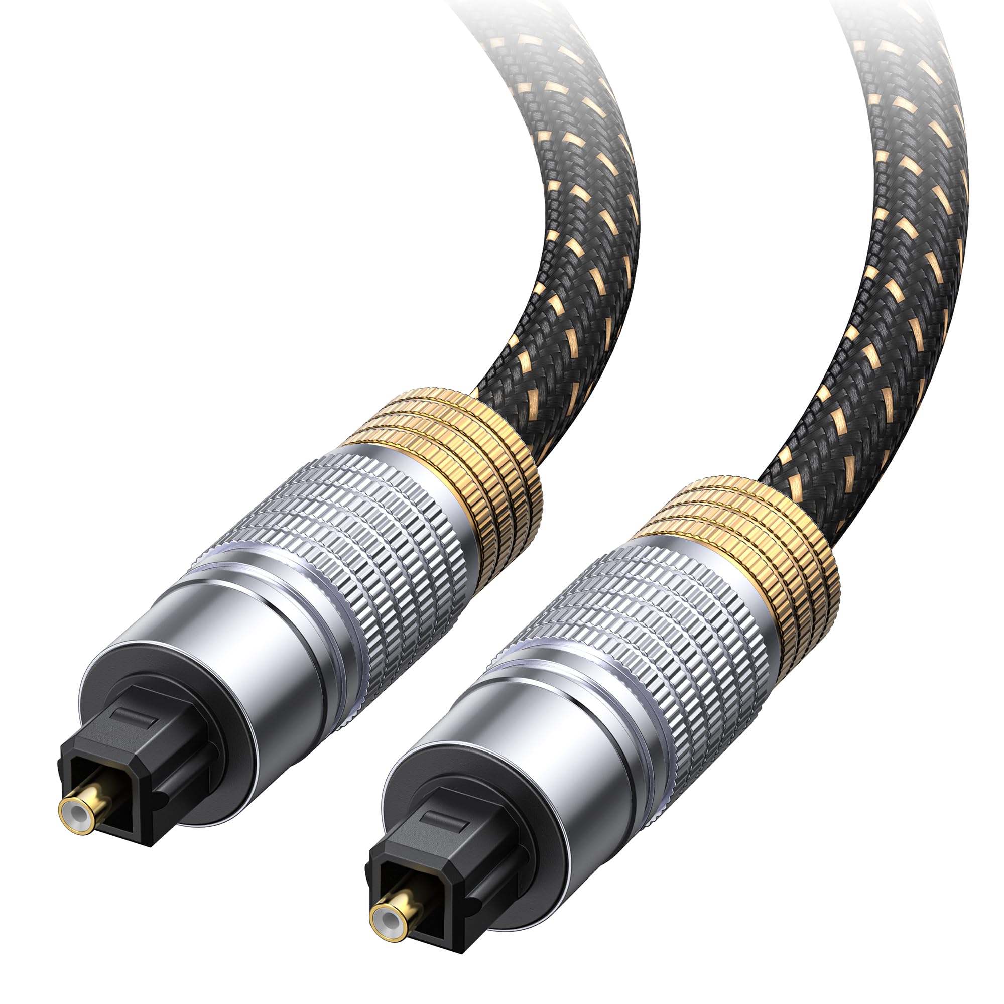 Premium Optical Audio Cable 25ft - Toslink Digital S/PDIF Cable for Soundbars (Samsung, Sonos, Sony, Bose) | High-Quality Hi-Fi Audio Connection for Home Theater & Gaming Systems
