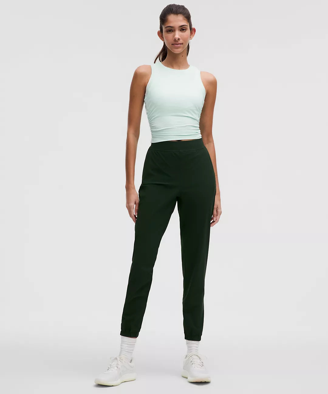 Women's High Rise Jogger Pants - Soft Stretchy Adaptive Workout Lounge Pants for Yoga Running Errands (Black) | Perfect for Gym, Travel & Casual Wear
