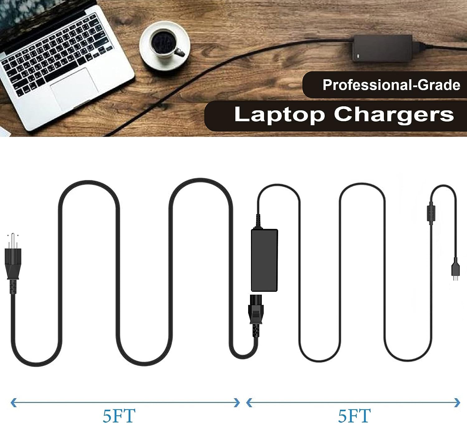 45W USB C Laptop Charger for HP Chromebook 11/13/14/G5/G6/G7/G8/R13/X360 - Compatible with 11-ae051wm, ae001tu, ae027nr, 12-c012dx, ca020nr, ca052wm - Fast Charging Power Adapter Cord - Perfect for Home, Office & Travel Use