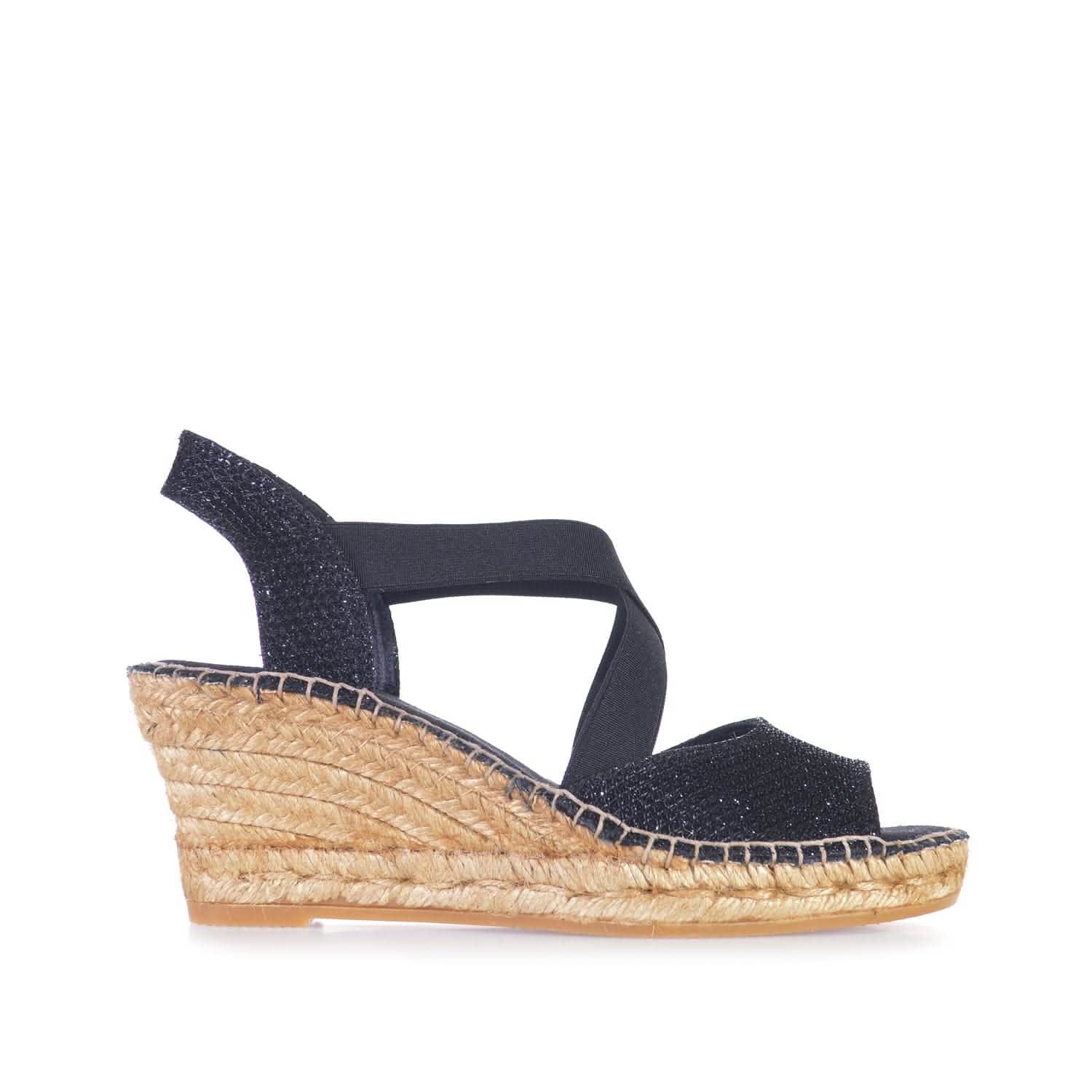 Women's Metallic Cotton Blend Wedge Espadrille Sandals - Comfortable Summer Shoes for Beach, Vacation & Casual Outings