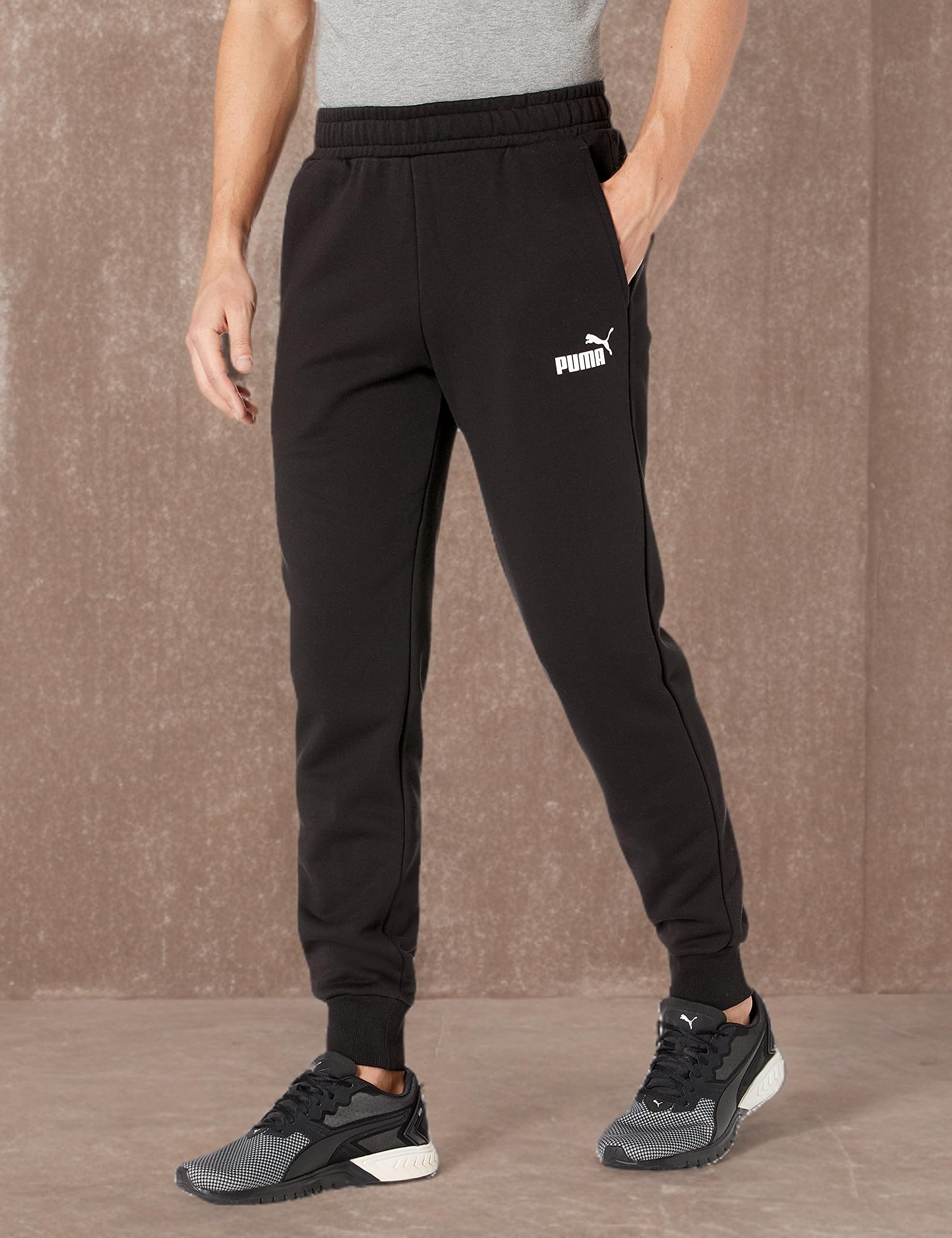 PUMA Men's Essentials Slim Fleece Jogger Pants - Comfortable Athletic Lounge Pants for Running, Gym & Casual Wear