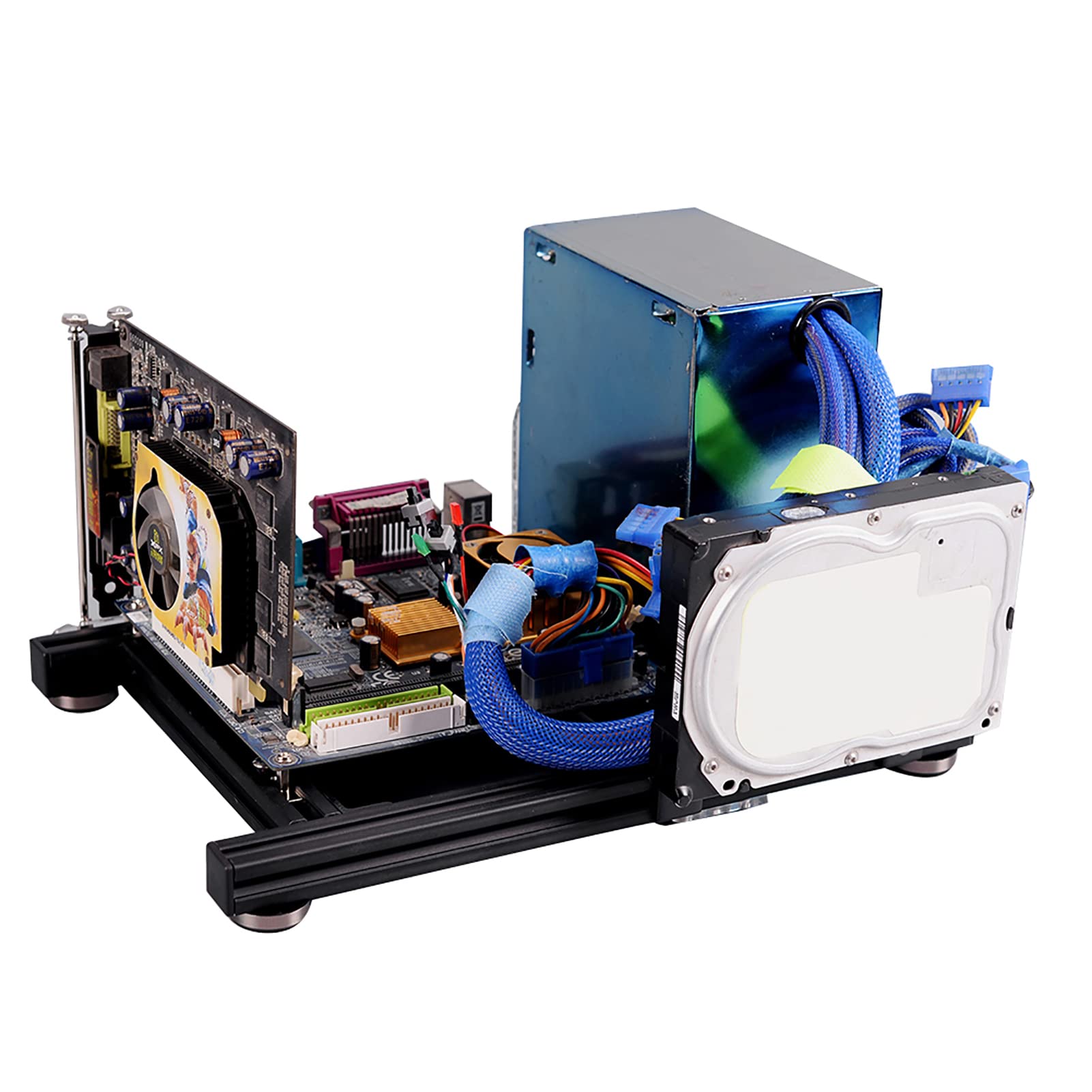 DIY Gaming Computer Case - Open Frame Test Bench for Mini ITX Motherboard | Overclock PC Case & Mod Base | Perfect for PC Builders & Hardware Enthusiasts