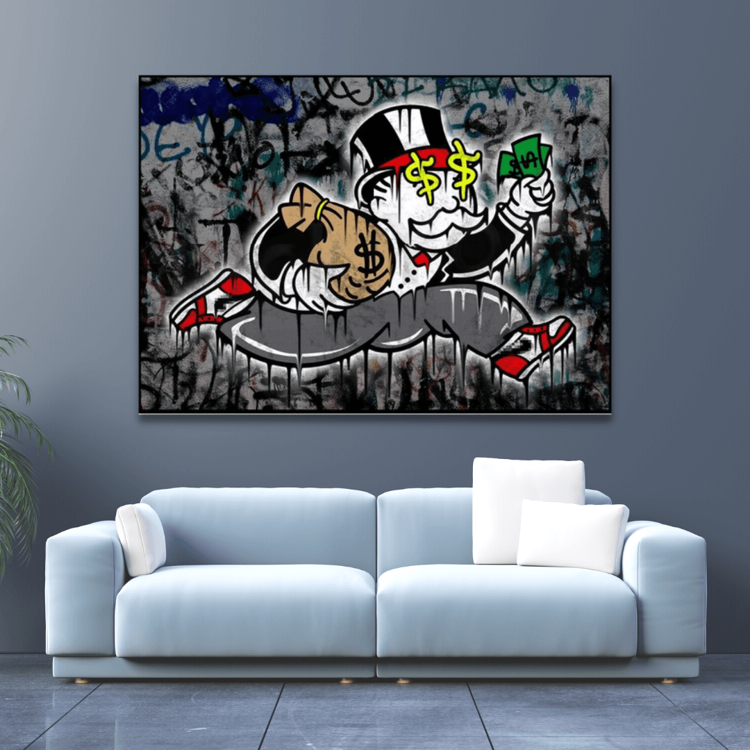Alec Monopoly Money Never Sleeps Exclusive Art Collection - Limited Edition Street Art Prints for Home & Office Decor