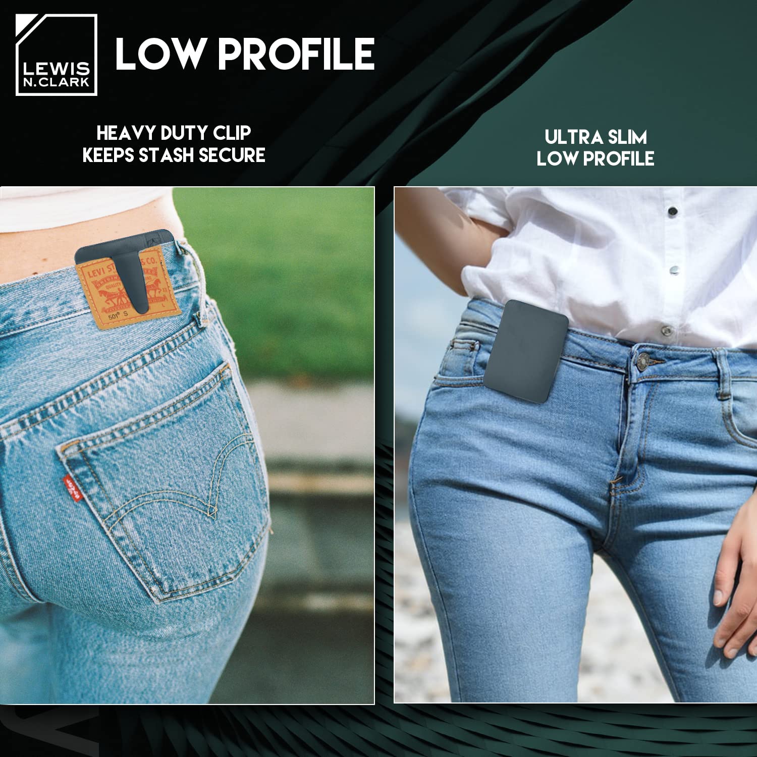 Lewis N. Clark RFID Blocking Hidden Money Belt - Travel Security Pouch with Credit Card & ID Holder for Women & Men - Perfect for International Travel, Theme Parks & Daily Commute