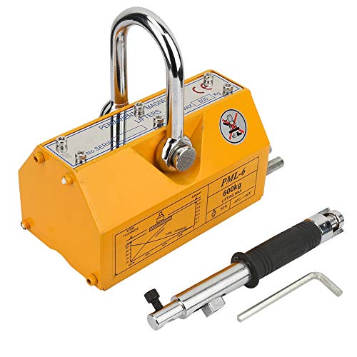 600KG Portable Permanent Magnet Crane - Heavy Duty Magnetic Lifter for Steel Plates, Iron Blocks & Cylindrical Metals | Workshop, Construction & Warehouse Lifting Solution