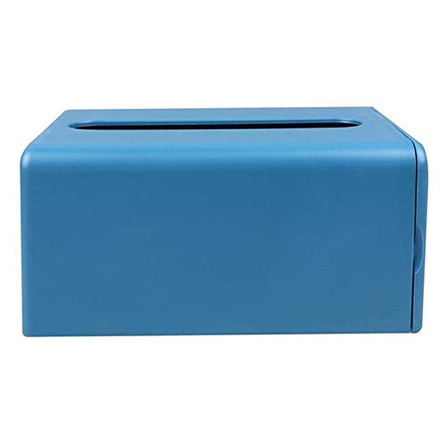 Wangchngqing No-Drill Wall Mount Tissue Box Holder - Punch-Free Traceless Bathroom Tissue Storage Organizer (Blue) | Perfect for Bathroom, Kitchen & Office Organization
