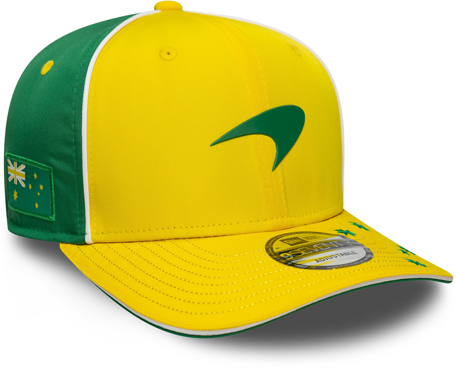 McLaren F1 New Era 9Seventy Oscar Piastri Australia GP Stretch Snapback Driver Cap - Official Formula 1 Racing Hat for Men & Women - Perfect for Grand Prix Events, Motorsport Fans & Streetwear Fashion
